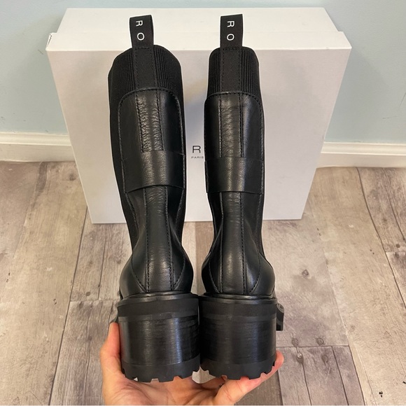 IRO Women's Leather Chelsea Boots Black Size 39 / US 8 - Picture 8 of 13